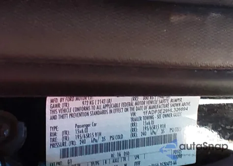 2017 Ford Focus S from USA, damaged, VIN 1FADP3E29HL326694